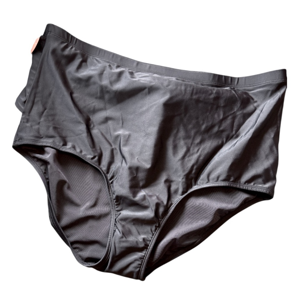 🆕Shapermint Essentials Elegant Black High-Waisted Tie Belt Swim Bottom - Picture 2 of 7